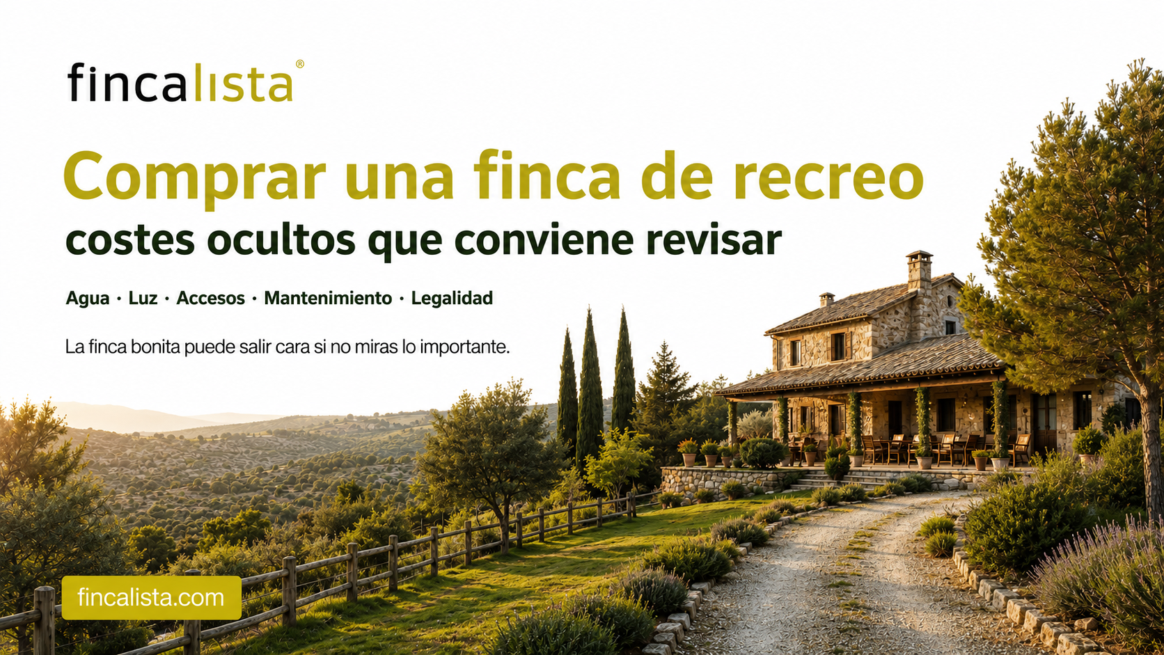 Comprar una finca de recreo: costes ocultos que debes revisar