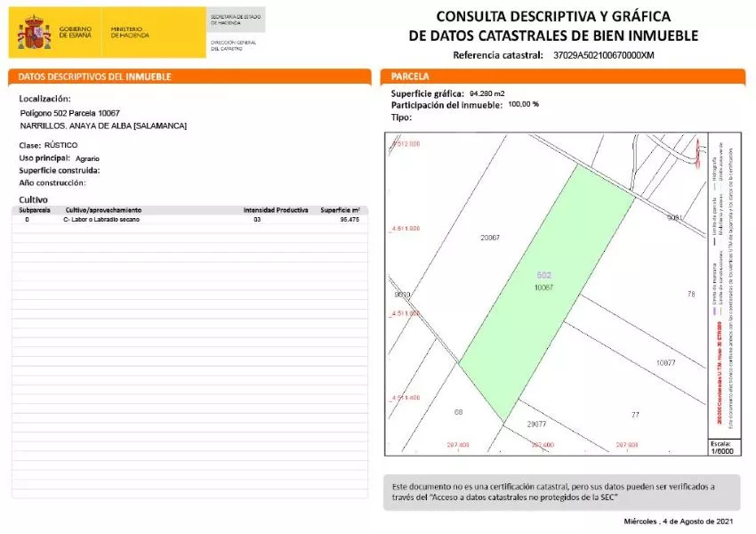Finca Rústica en Anaya de Alba s/n | Salamanca | 9,4 ha