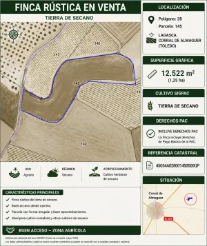 VENTA DE TIERRA AGRICOLA: LA PONDEROSA