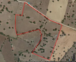 Finca rústica con encinas, agua y casetas