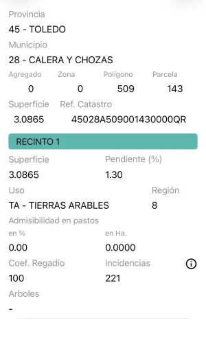 PARCELA REGADIO 5,27 HECTAREAS