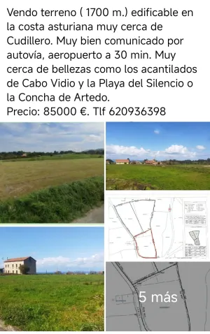 Vendo terreno cerca de Cudillero