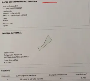 Finca 46,44 Ha para cultivo de regadio